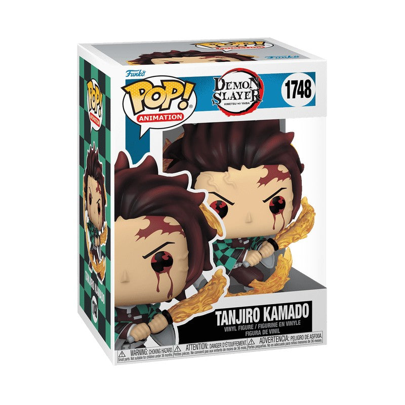 Funko Pop! Animation Tanjiro Kamado figure packaging from Demon Slayer on a white background
