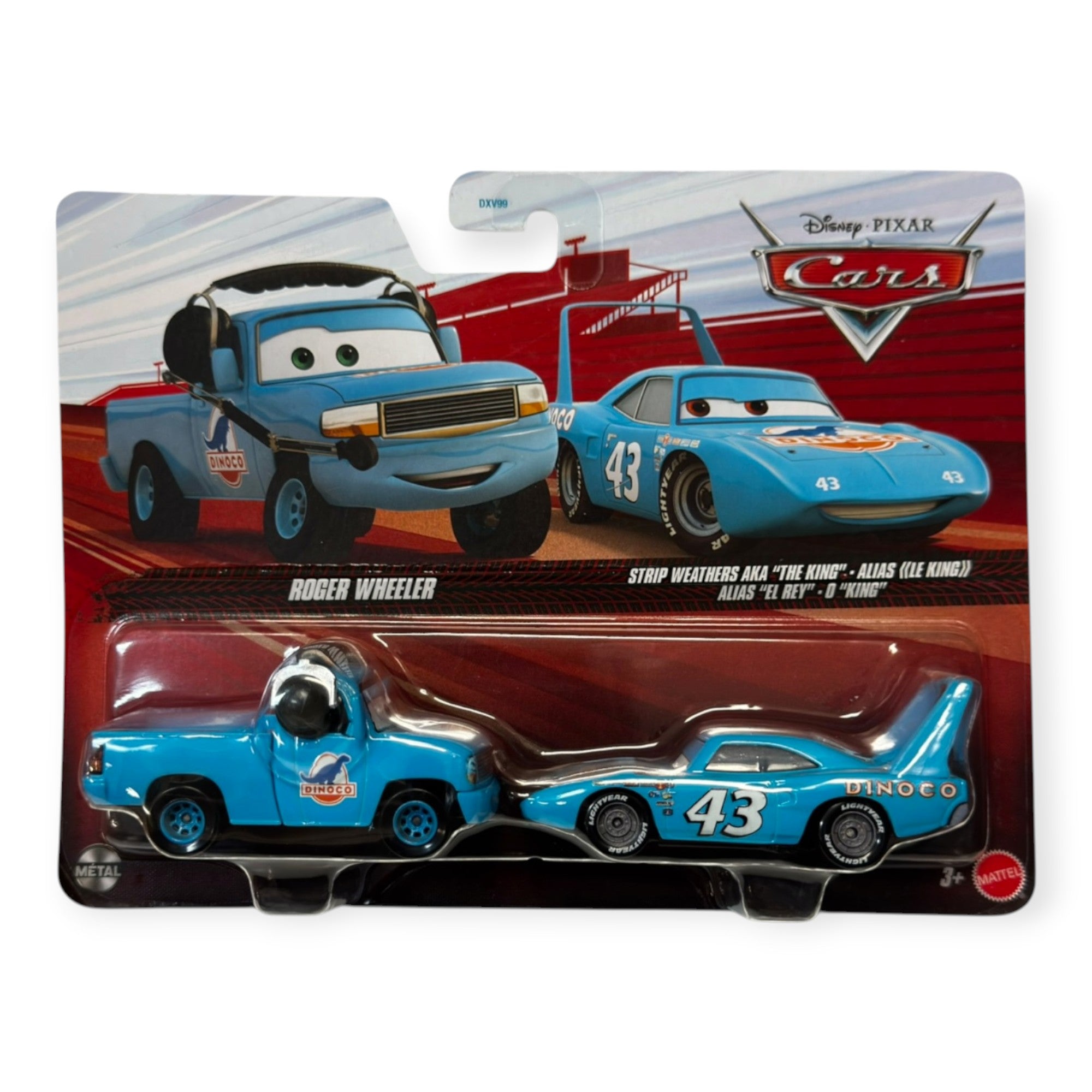 Disney Pixar Cars: the King & Roger Wheeler 2-Pack at Pop Us Collectibles