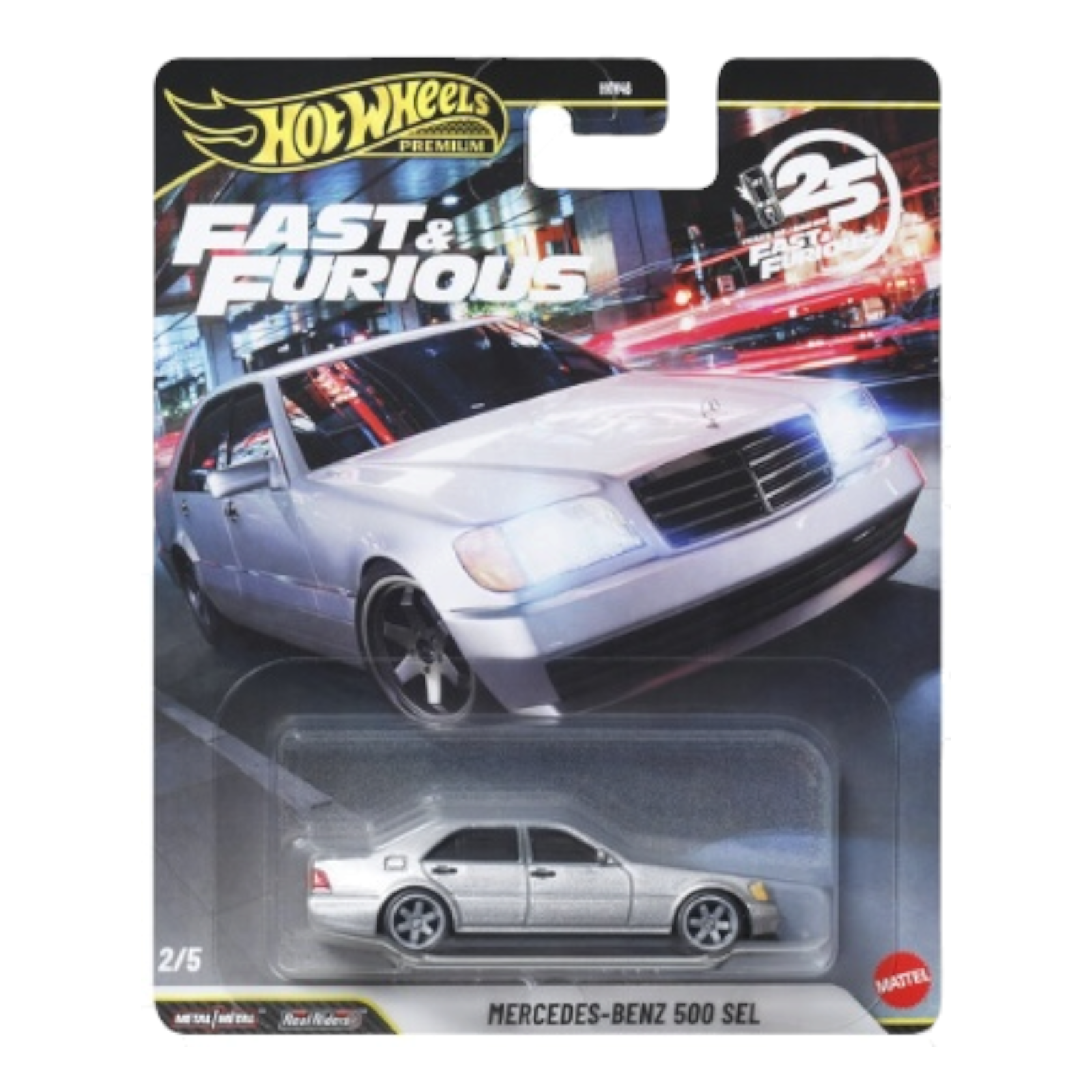 Hot Wheels Mercedes-Benz 500 Sel die-cast collectible car in original blister pack — POP US! Collectibles