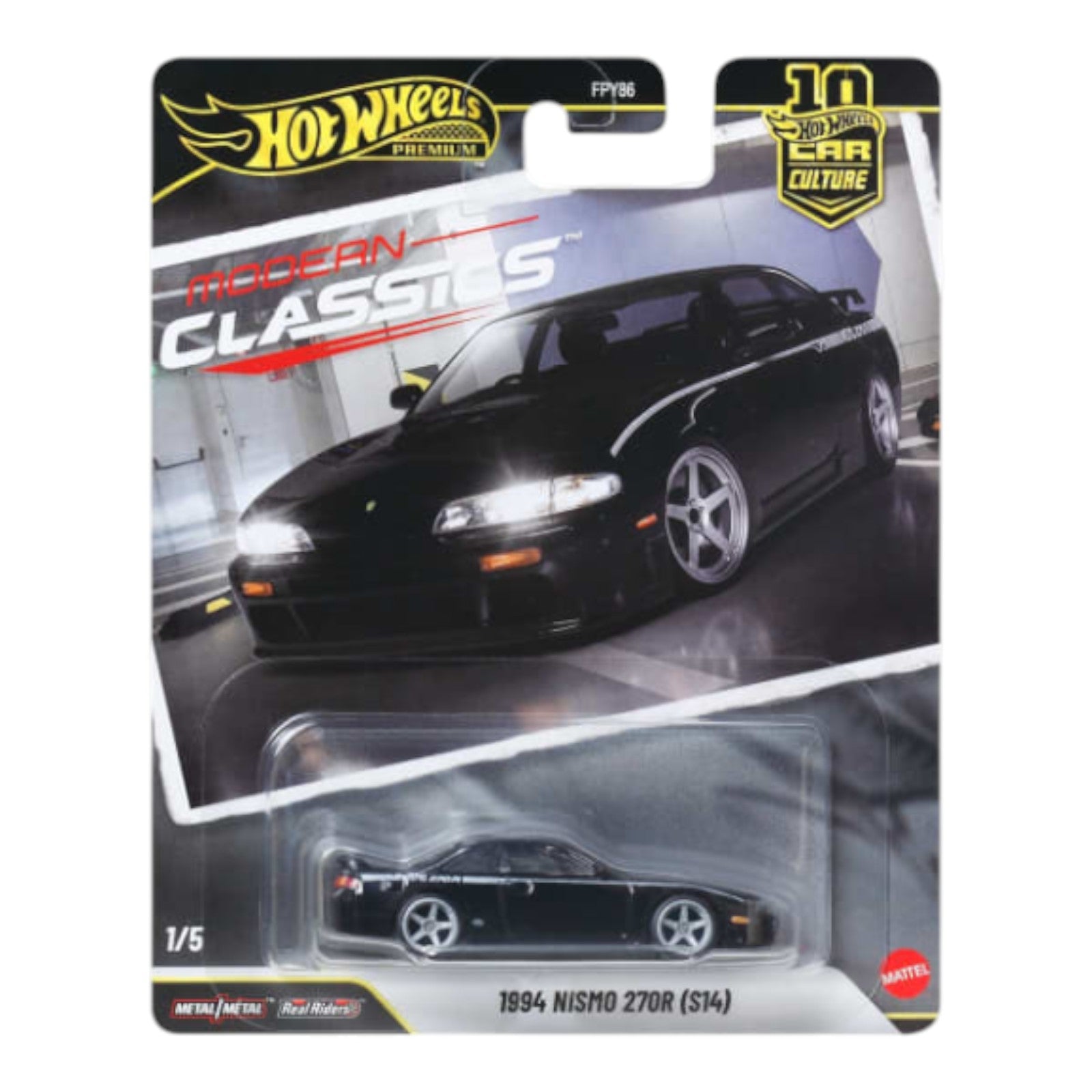 Hot Wheels Premium Car Culture Modern Classics 1994 Nismo 270R S14 black 1:64 die-cast car on card