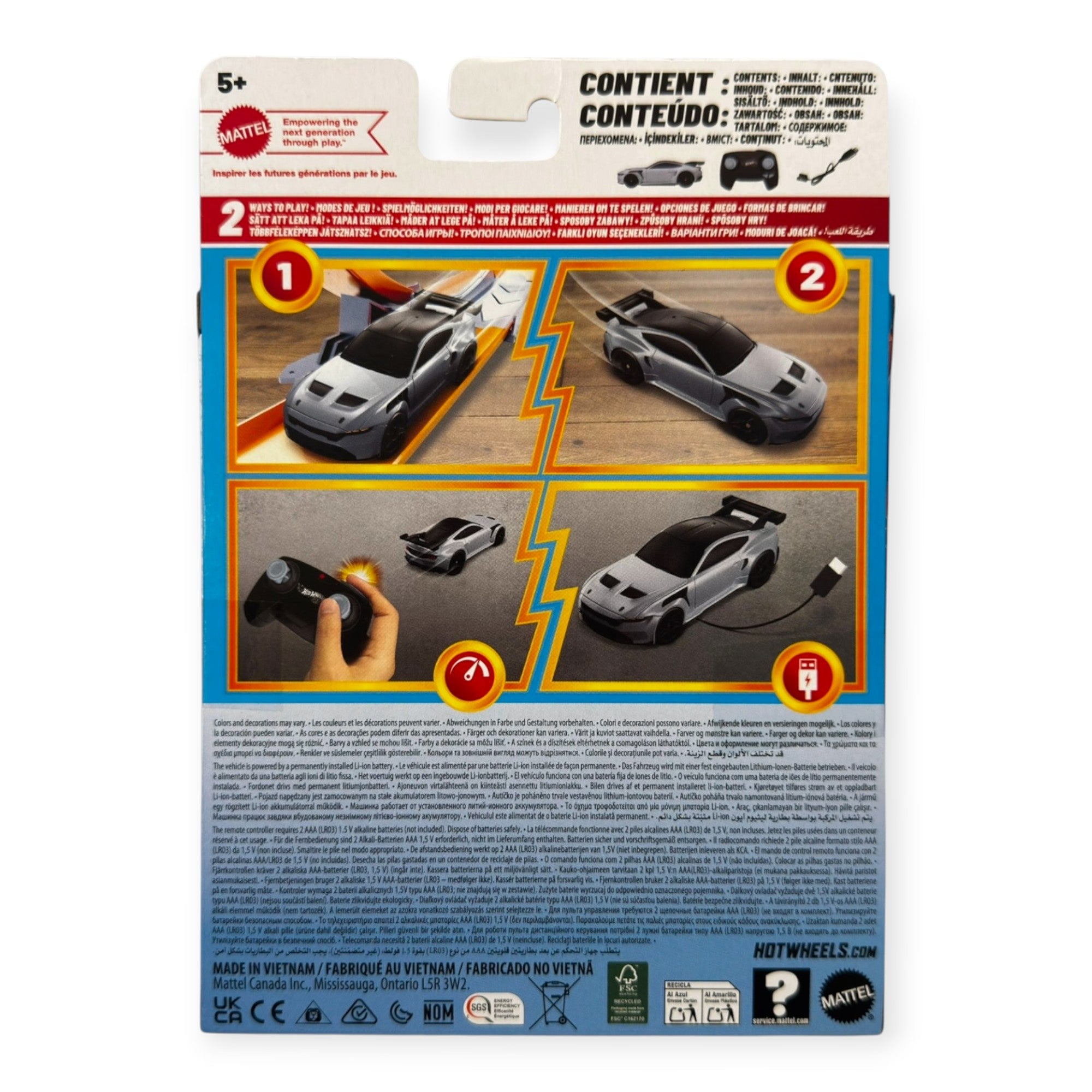 Hot Wheels RC: 1:64 Ford Mustang GTD Remote Control Vehicle product packaging view at Pop Us Collectibles