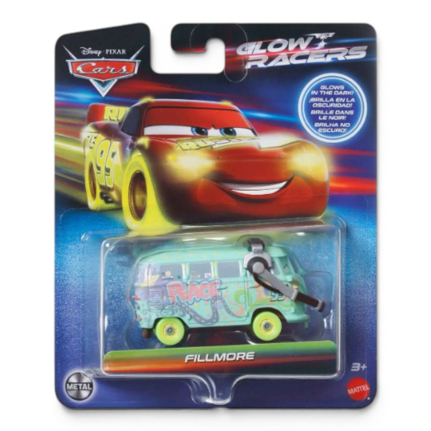 Disney Pixar Cars Glow Racers: Fillmore 1:55 Diecast Vehicle