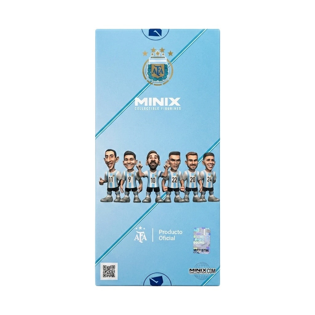 Minix product packaging with cartoon characters on a blue background