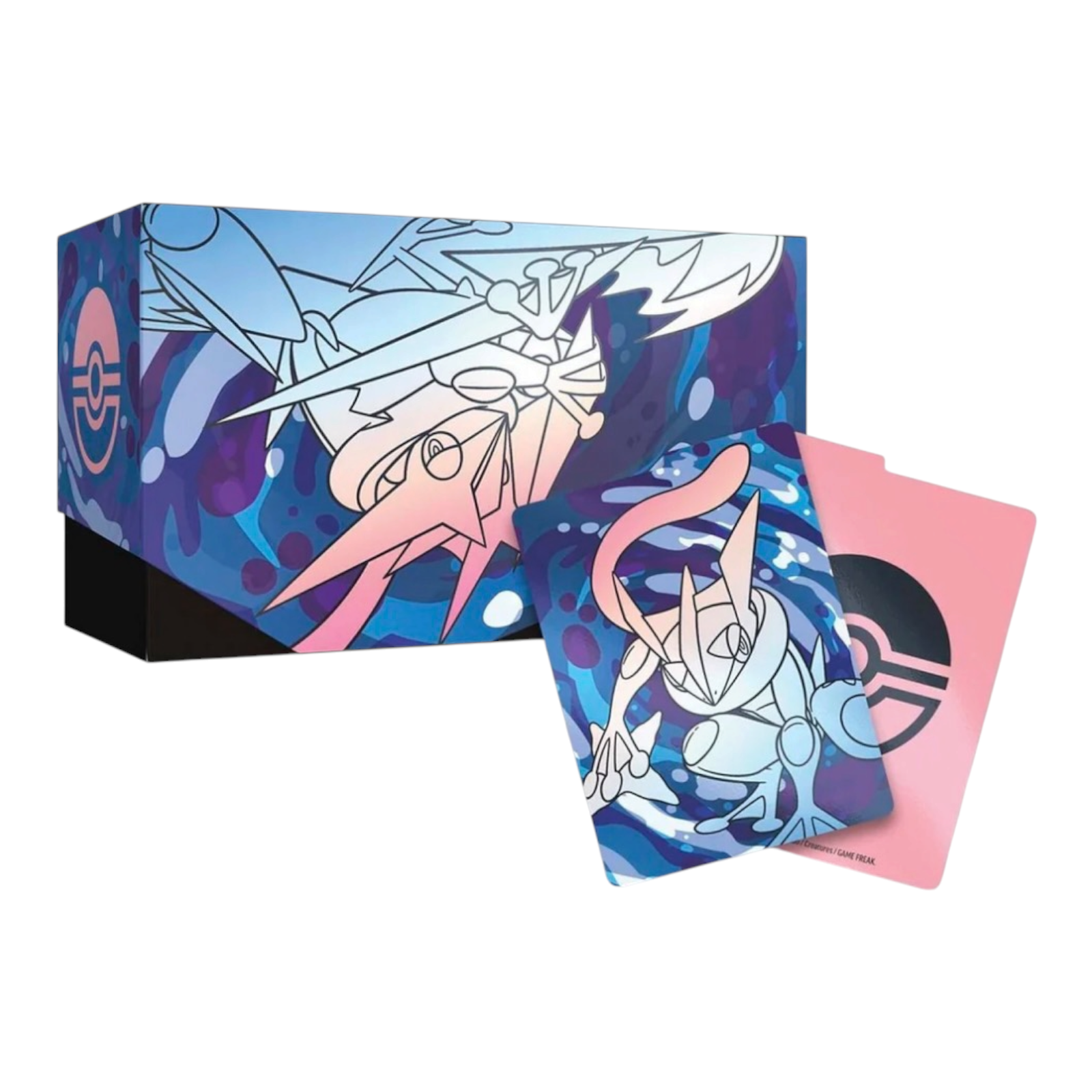 Pokémon trading card game box with character artwork on a white background