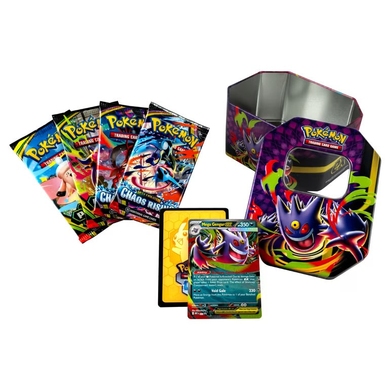 Collection of Pokémon trading cards with a display case on a white background