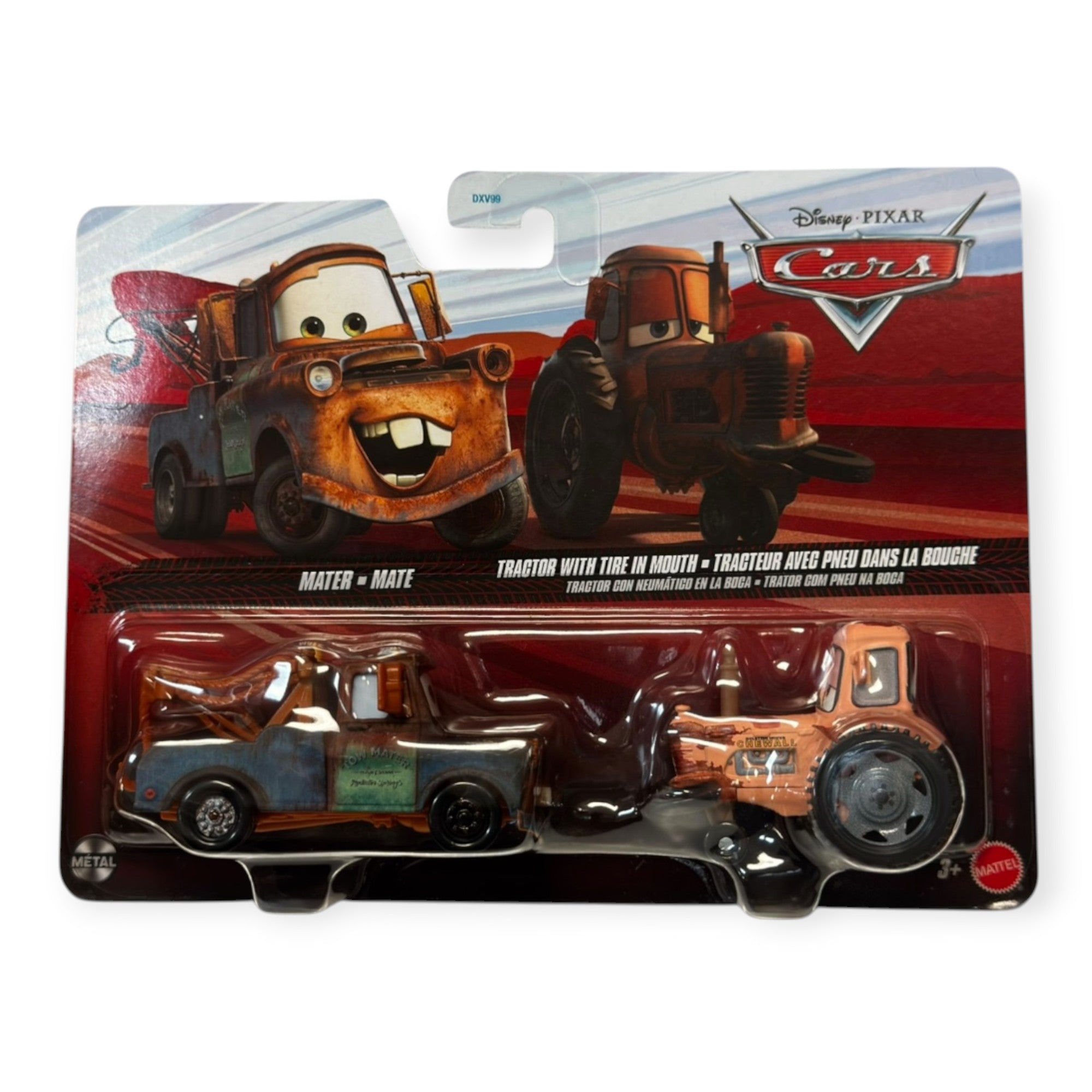 Disney Pixar Cars: Mater & Tractor with Tire in Mouth 2-Pack at Pop Us Collectibles