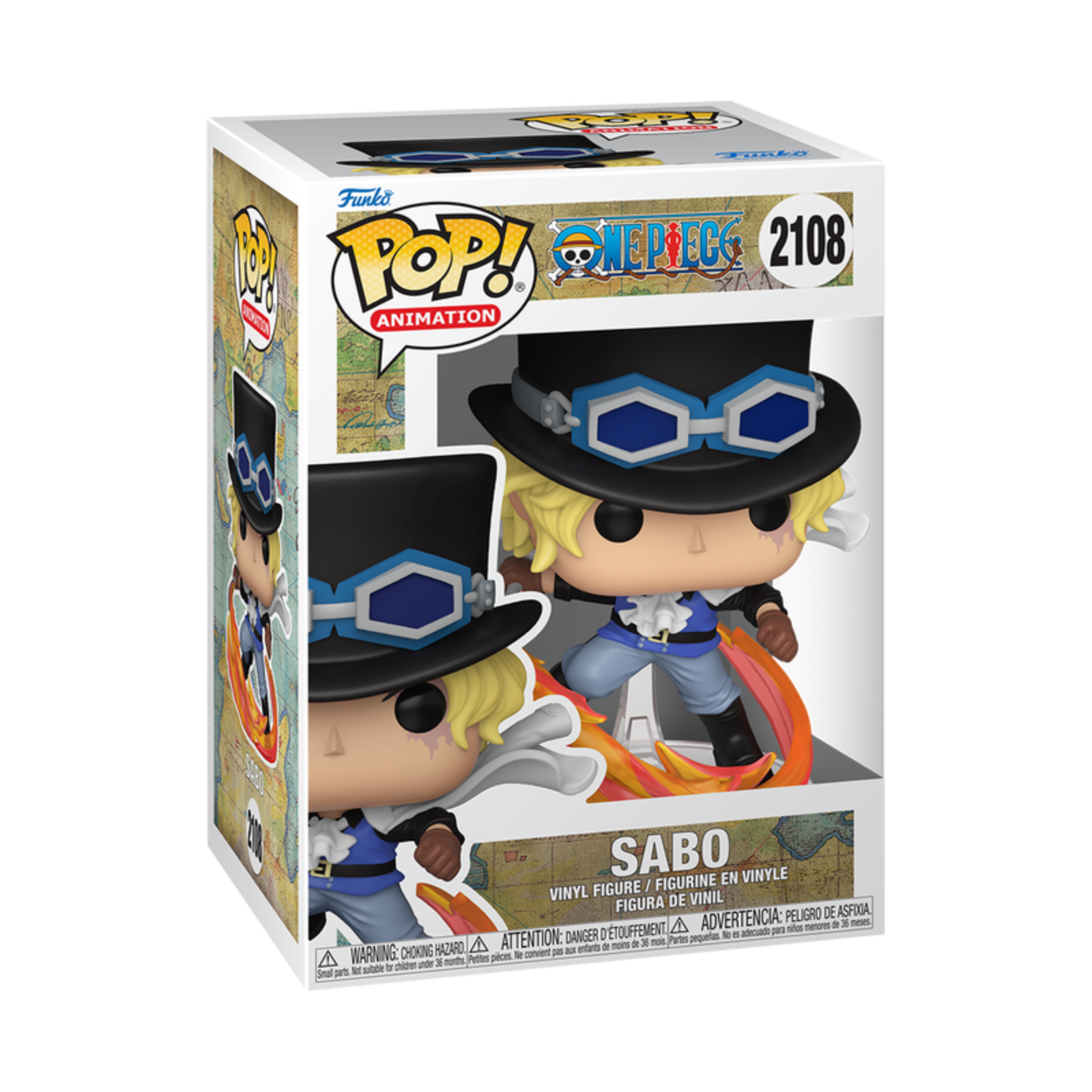 Funko Pop! One Piece - Sabo atacando con una pipa n.° 1475