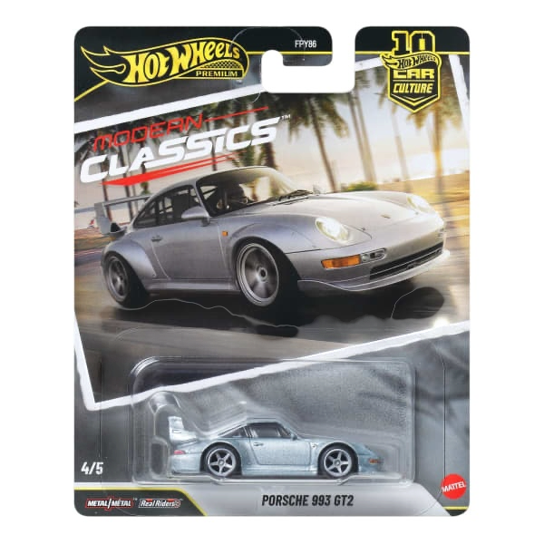 Hot Wheels Porsche 993 GT2 die-cast collectible car in original blister pack — POP US! Collectibles