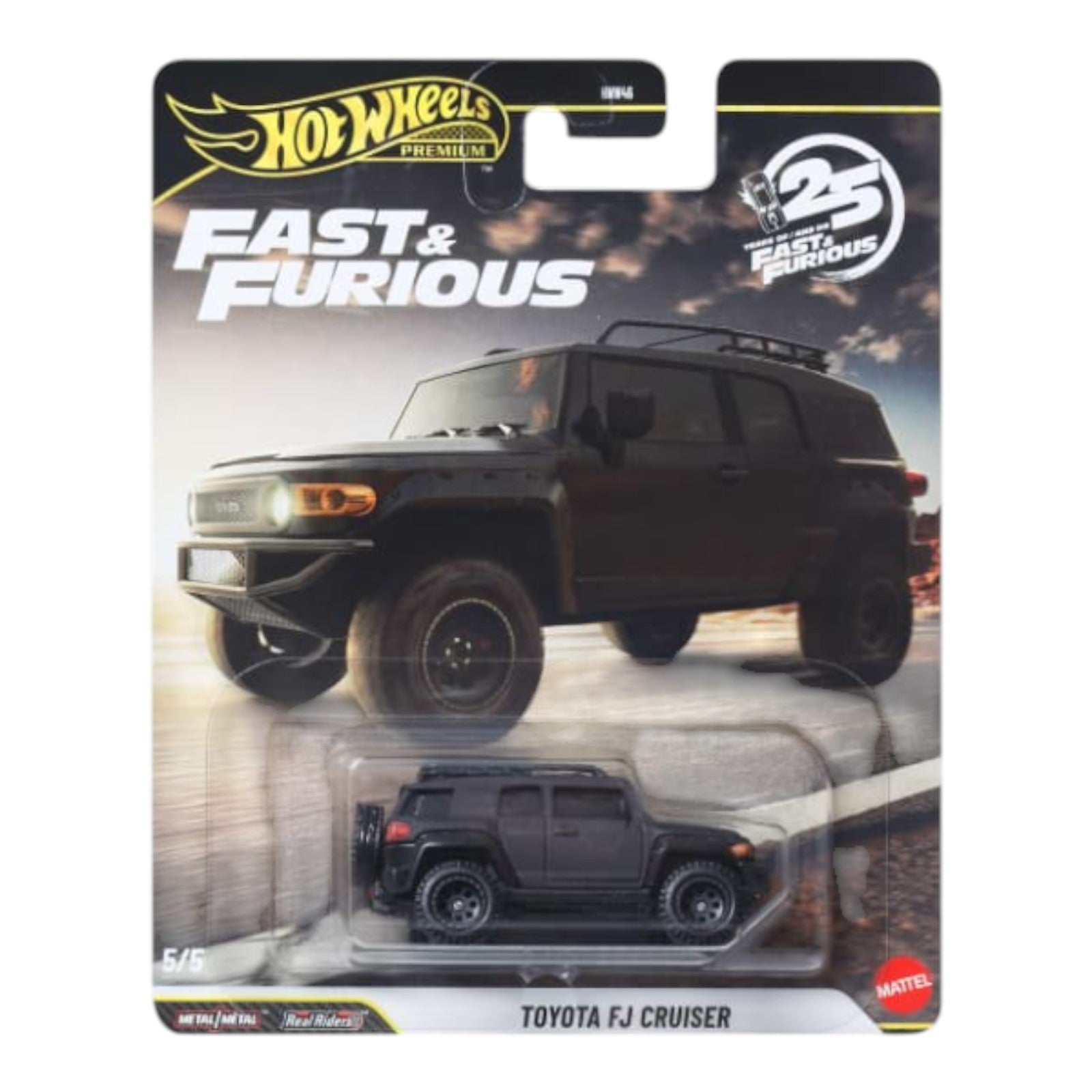 Hot Wheels Premium Fast & Furious Toyota FJ Cruiser black 1:64 die-cast truck on card