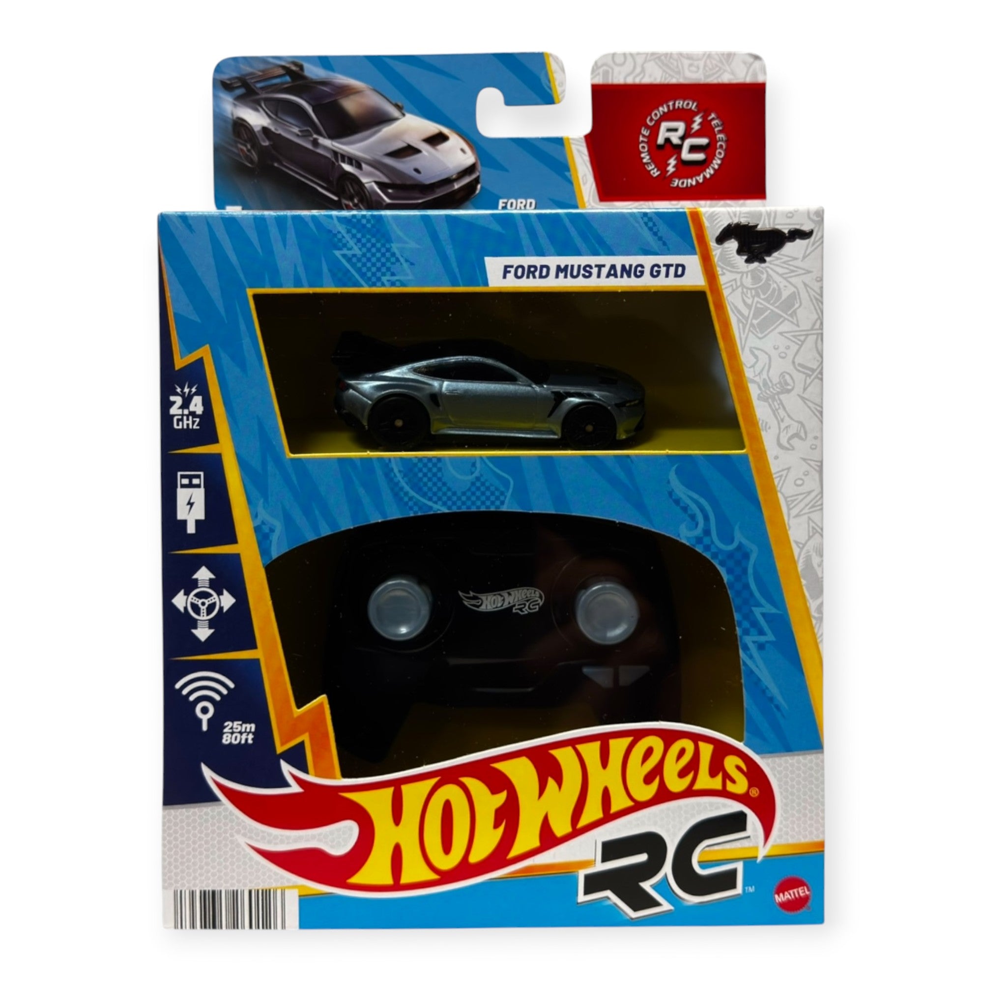 Hot Wheels RC: 1:64 Ford Mustang GTD Remote Control Vehicle at Pop Us Collectibles