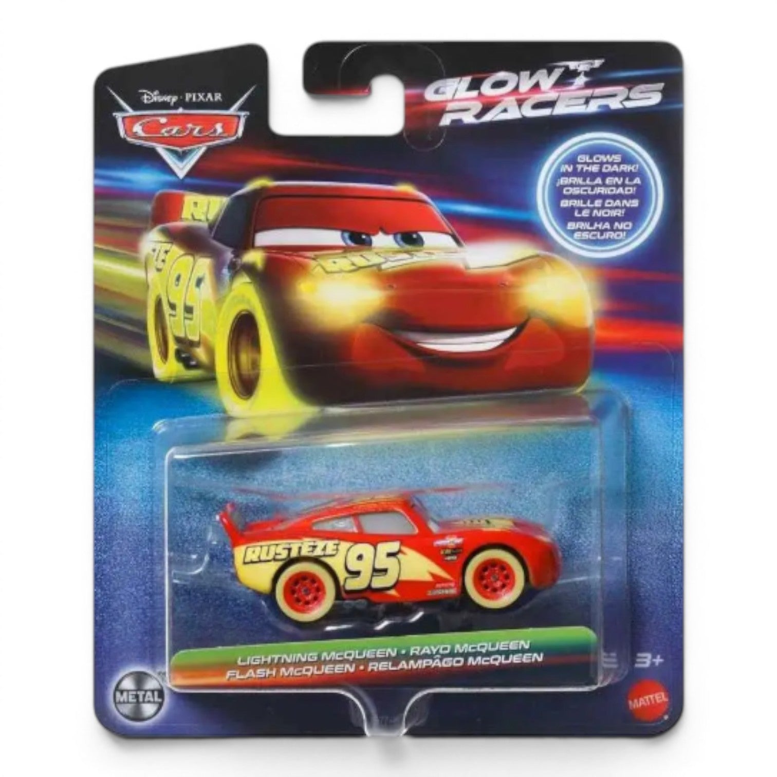 Disney Pixar Cars Glow Racers: Lightning McQueen 1:55 Diecast Vehicle