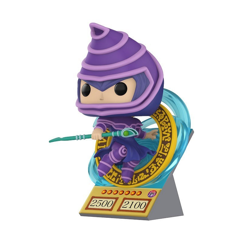POP US! Collectibles & Toys Funko Pop! Premium Yu-Gi-Oh! Dark Magician #2315 figura de colecionador com cajado e base de duelo.